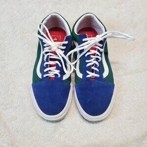 Vans off the Wall Green Yellow Blue Unisex Sneaker Men 7 Women 8.5 Classic Art